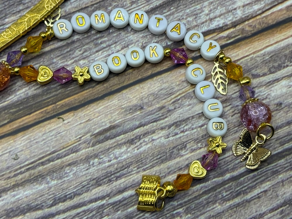 Romantasy Book Club | Handmade Beaded Bookmark | Butterfly + Book Charms