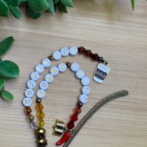 Coffee Icy Books Spicy | Romantasy Reader Gift | Bronze Bookmark