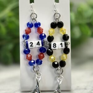 Hockey Rivalry Charm Earrings – Dual Color Sets | Silver Finish