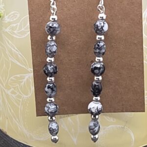 Silver dangling earrings