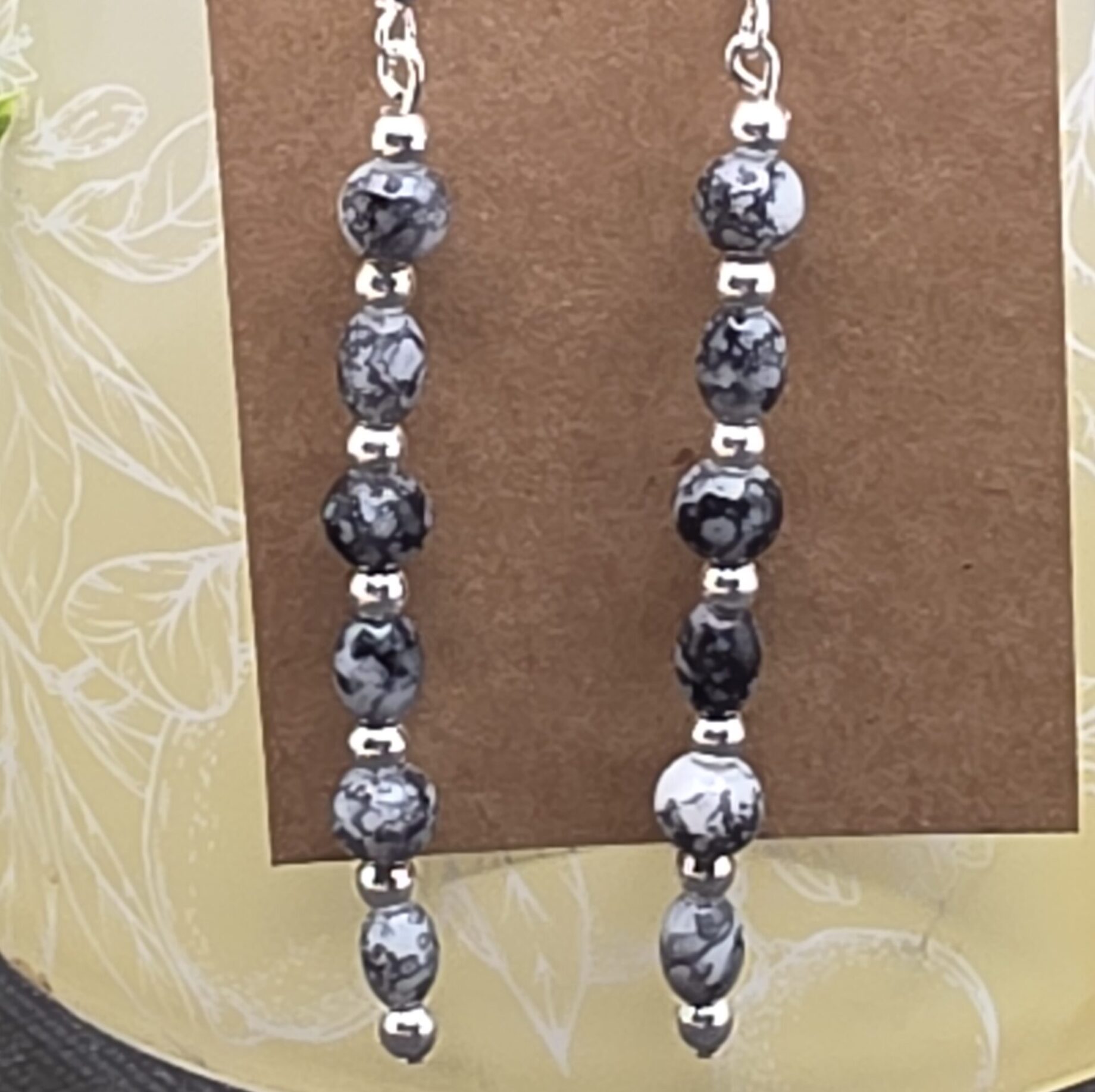 Silver dangling earrings