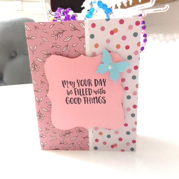 C40 Handmade Good things blank A2 greeting card