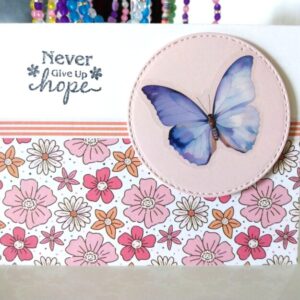 C52 Never Give up! Handmade A2 inspired greeting card, emotionally supportive