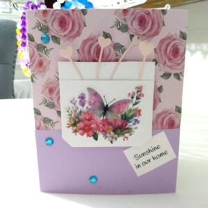 C54 Handmade Sunshine in our home! Home decor greeting card, housewarming, Mother's Day