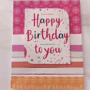 C57 A2 Handmade Birthday card , Upcycled