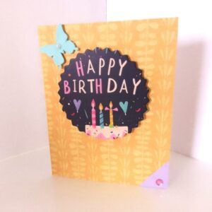 C64 Handmade Blank A2 greeting card, Happy Birthday!