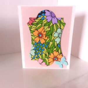 C69 handmade A2 card featuring a garden design, All occasion card