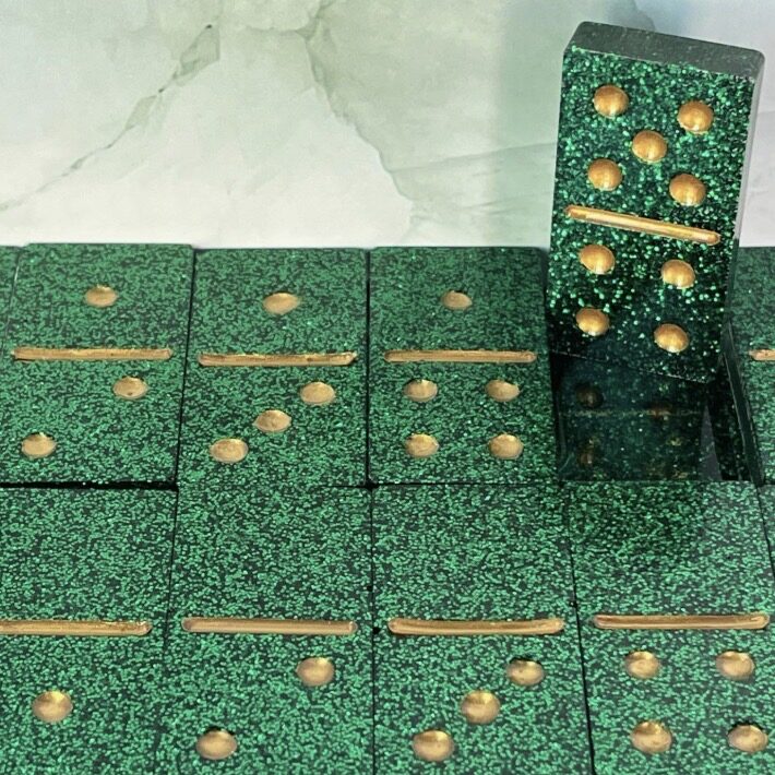 Emerald City Resin Domino Set