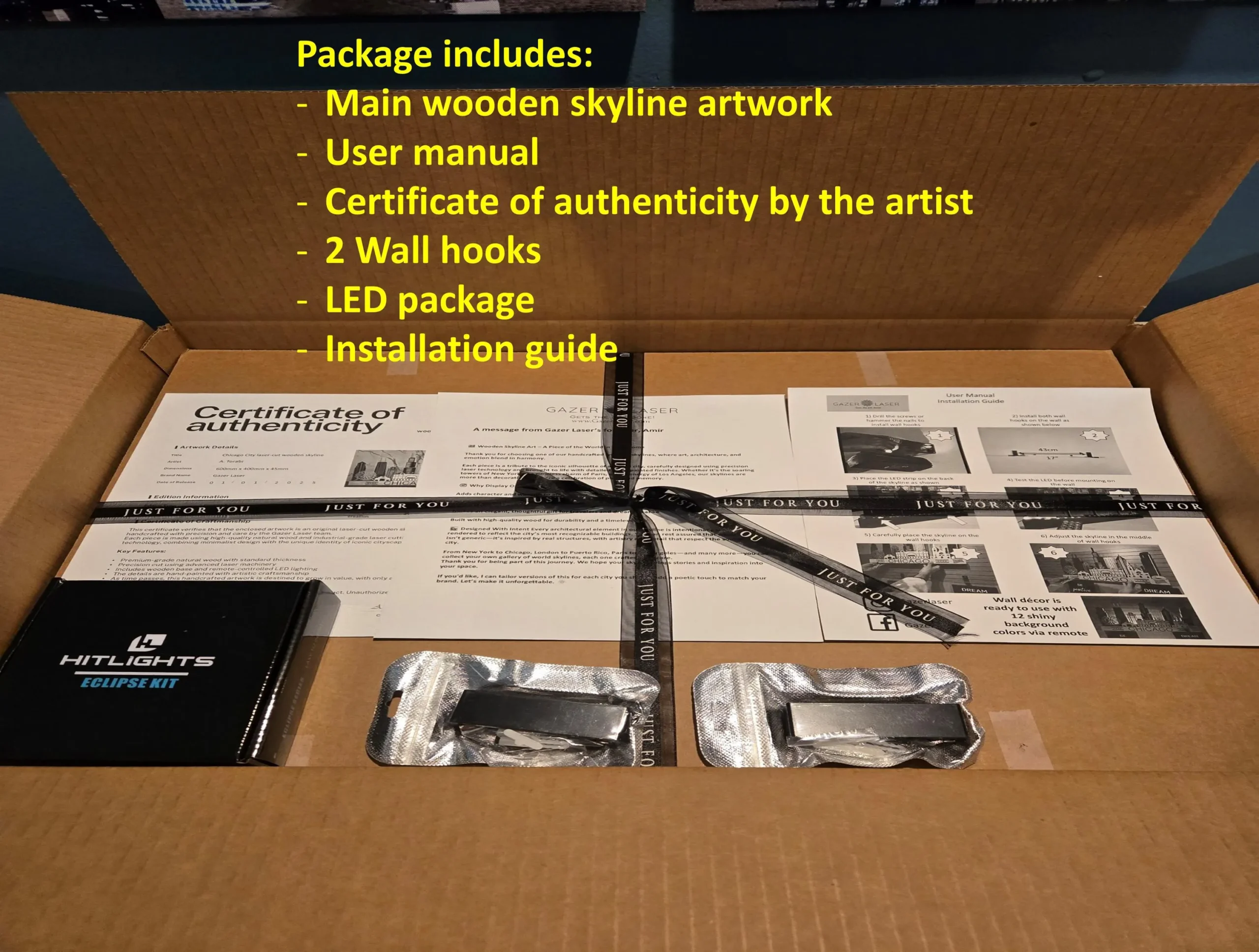 Tehran City Skyline: Sculptures 3D Layered Wooden Wall Art with LED Backlight - Image 8