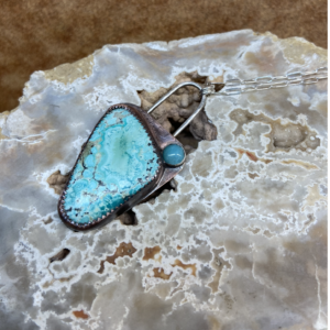 Turquoise Necklace in Copper